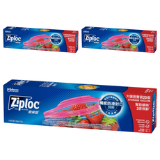 Ziploc 密保諾 密實袋，20 加侖儲物袋，易開封口, 大(26.8 x 27.3cm), 20個, 3盒