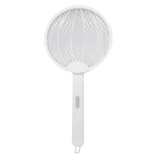 可折疊紫光自動誘蚊電蚊拍 ABS+電子元件 3000V輸出電壓, 白色
