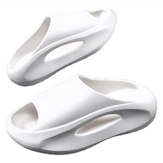 舒適厚底時尚外出拖鞋, 44～45, 白色