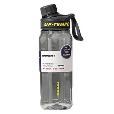 DODGE 道奇 Tritan 運動透明水壺, 灰色, 860ml, 1個