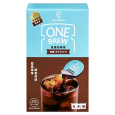 金車 MR.BROWN 伯朗咖啡 ONE BREW 易搖咖啡球 無糖濃萃黑咖啡, 25ml, 10入, 1盒