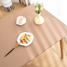 RELEA 物生物 小羊皮防髒汙免洗桌布套, 防水防油耐熱, 全包設計耐磨耐刮, 70 x 130cm, 淺咖啡, 1個