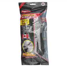 TUMAX TU-51506 XL 專業級工用防切割耐磨安全手套，丁腈手掌，13針編織，加拿大設計, 灰色, 1雙