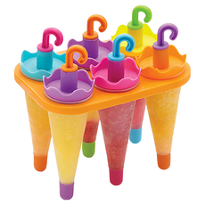 KitchenCraft 雨傘冰棒模具，6個裝，長11 x 寬16 x 高 17.5 cm，單個50 ml, 混合色, 1組