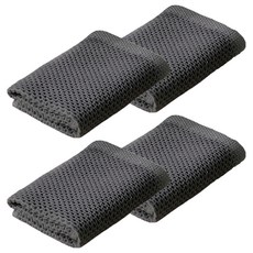 蜂巢紋抹布 Set 4, 雙面蜂窩毛圈, 吸水性強, 網紗面易曬乾, 全棉材質, 乾濕兩用皆宜, 35 x 34cm, 1組