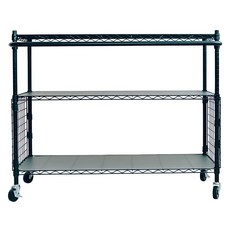 dayneeds 日需百備 輕型 三層推車旗艦組 置物架/微波爐架/層架/鐵架 120 x 45 x 90cm, 黑色, 3層