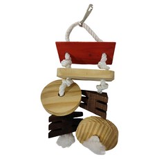 PetBest 摩登原始家具 日日春, 適用於觀賞鳥、寵兔, 嚴選100%天然無毒原木, 天然植物食用染料, 可隨意懸掛, 1個