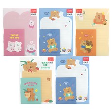 Pinkfoot 1000 跳舞熊信紙 4款+1款隨機組合, 5組, 隨機出貨