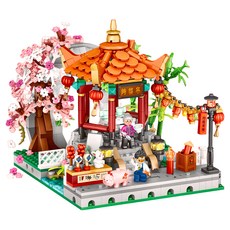 LoZ 微型積木江南水鄉系列, 四角涼亭, 1個