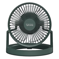 igrass 照明折疊兩用風扇 IGS039, ABS+PP材質, 18650Li-ion 8000mAh電池, 松嶺青