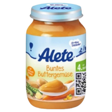 Alete 綜合奶油蔬菜, 190g, 1瓶