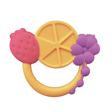 Toyroyal 樂雅 牙膠水果手搖鈴, 柔軟材質固齒器, 單手抓握, 水洗, NO.3198, 1個