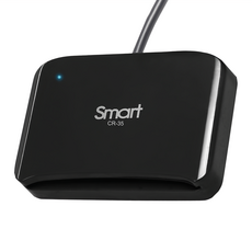 INTOPIC 廣鼎 SMART二合一晶片讀卡器 CR-35，支援晶片卡 Micro SD卡，相容各式晶片金融卡、自然人及工商憑證卡, 黑色, 1個
