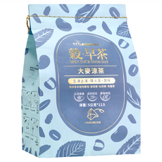 AWAStea 阿華師 大麥涼茶 三角立體茶包 Set, 生津止渴 降火氣 潤喉, 5g, 12包, 1袋