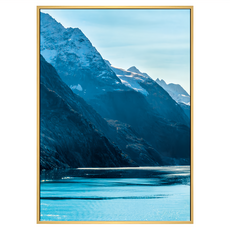 菠蘿選畫所 阿拉斯加鯨奇之旅II 掛畫 40 x 30cm 木色框 風景掛畫, 木色
