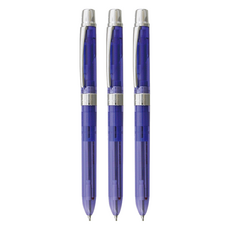 PENAC多功能三用筆 Ele-001 (0.7mm原子筆+0.5mm自動鉛筆), 紫色, 3支