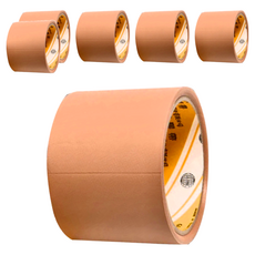 地球牌 PVC手撕膠帶 48mm x 14Y 棕色 6捲裝 易撕好用 包裝穩固黏性佳, 1組