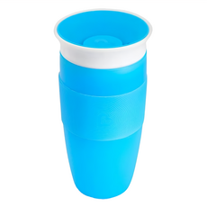 munchkin 滿趣健 360度防漏杯 414ml, 矽膠防滑層, 不含BPA, 藍, 1個