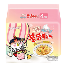 Samyang Foods 三養 Buldak 火辣雞肉風味鐵板炒麵 奶油白醬風味, 32包