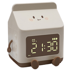 西格傢飾 智能牛奶盒喚醒鬧鐘 棕褐色