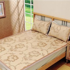 Cotton Field 棉花田傢飾 海棠涼爽冰絲藤蓆 150x186cm 提花藤蓆