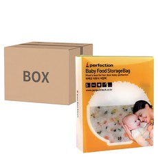 perfection 副食品保存袋 雙重夾鏈 排氣孔 提把孔 可用微波爐加熱, 30入, 3盒