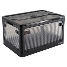 FAmILyLIFE 生活 5開門多功能附輪可疊加折疊收納箱 45公升 5入組, 夜幕灰, 1組