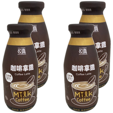 牧真 咖啡拿鐵 保久乳, 乳含量50%以上, 無奶精, 無添加防腐劑, 290ml, 4瓶