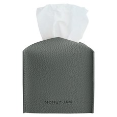 HONEY JAM 方形迷你皮革面紙套 深灰色, 12.5 x 12.5 x 12cm