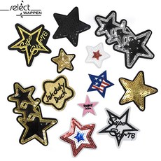 Select Wappen 熨燙式星星貼布 12款