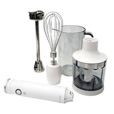 Lacuzin 手持變速攪拌器 4合1多用途 不鏽鋼刀片 8段轉速 462g超輕重量, LCZ109WT