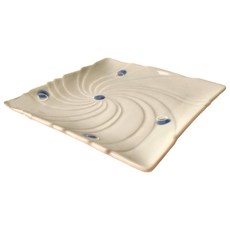 佐和陶瓷 正角皿 日本製 陶瓷, 19.5 x 2.5cm, 藍點旋紋, 1個