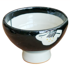 Minoya 美濃燒 4吋井 日本製 陶瓷器 12.5x9cm 350ml, 黑椿高台, 1個