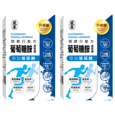 嚴萃 葡萄糖胺 + 蛋殼膜 30顆/盒, 添加玻尿酸, 9合一黃金配方, 18g, 2盒