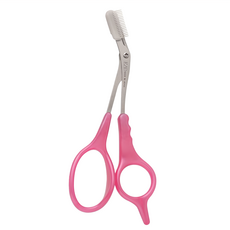 KAI 貝印 3D眉毛剪附梳 KQ-3157 123 x 50 x 17mm 12g, 粉色, 1個