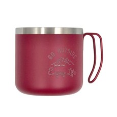 CAPTAIN STAG 鹿牌 Monte 雙層不鏽鋼馬克杯 350ml 紅色, 1個