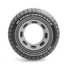 INTEX 輪胎游泳圈 91cm, 黑色, 1個