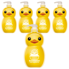 快潔適 小黃鴨抑菌沐浴乳, 植物洗淨配方, 平衡油脂, 保濕, 1L, 5瓶