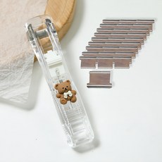 CT COMPANY 小熊造型夾子釘書機含50個補充夾, 不適用, 50個裝, 1組