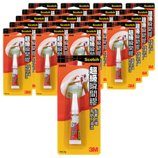 3M Scotch 超級瞬間膠, 黏著力強 膏狀不溢流 適用於凹凸表面 快乾 省時, 20條