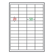鶴屋 A4三用電腦標籤 51號 B2050 50 x 20mm, 56格, 105張