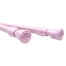 G+居家系列 門簾伸縮桿 鋼管+烤漆材質 內置強力彈簧 多功能用途, 60~110cm, 粉色