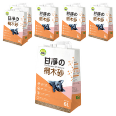 甘淨 桐木凝結貓砂, 桐木茉莉香 6L, 6袋