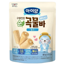 ILDONG 日東 Iyaam 迷你穀物小捲心 12個月以上, 牛奶, 50g, 1包