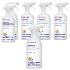 ATTITUDE 艾特優 無香蔬果洗淨液 800ml, 6瓶