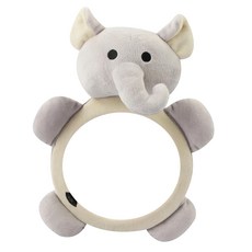 寶寶玩具 車載專用寶寶後照鏡 車用輔助安全鏡 嬰幼兒後視鏡 汽車安全座椅觀察鏡, 大象 灰色, 1個