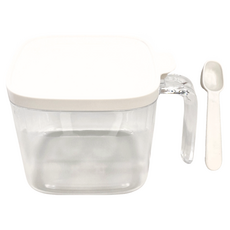 懶角落 台壁兩用調味盒 雙格 附勺, 560ml, 1個