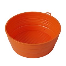 矽膠折疊 圓型 附刻度 橘色 麵包發酵籃 烘焙烤模, 23.5 x 9.37cm, 1個