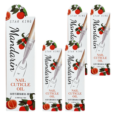 STAR KING 星之冠 祕密花園 指緣油營養筆 5ml 柑橘味, 5個