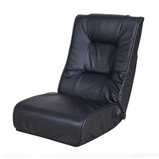 棉花田 凱特多段式獨立彈簧折疊和室椅, 多段調整, 舒適支撐, 易於收納, 黑色, 1個